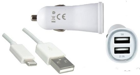 iPhone/iPad USB Ladeadapter + Lightning Kabel, 1m