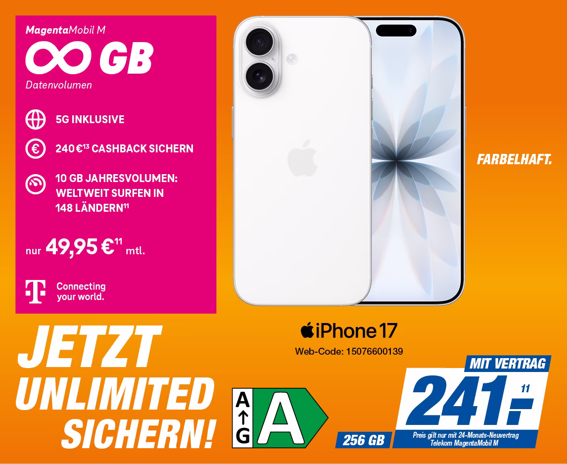 iPhone 17 mit Telekom MagentaMobil M