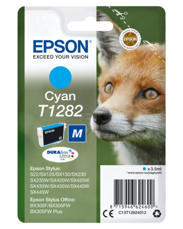 Tintenpatrone EPSON C13T12824012 Fuchs cyan