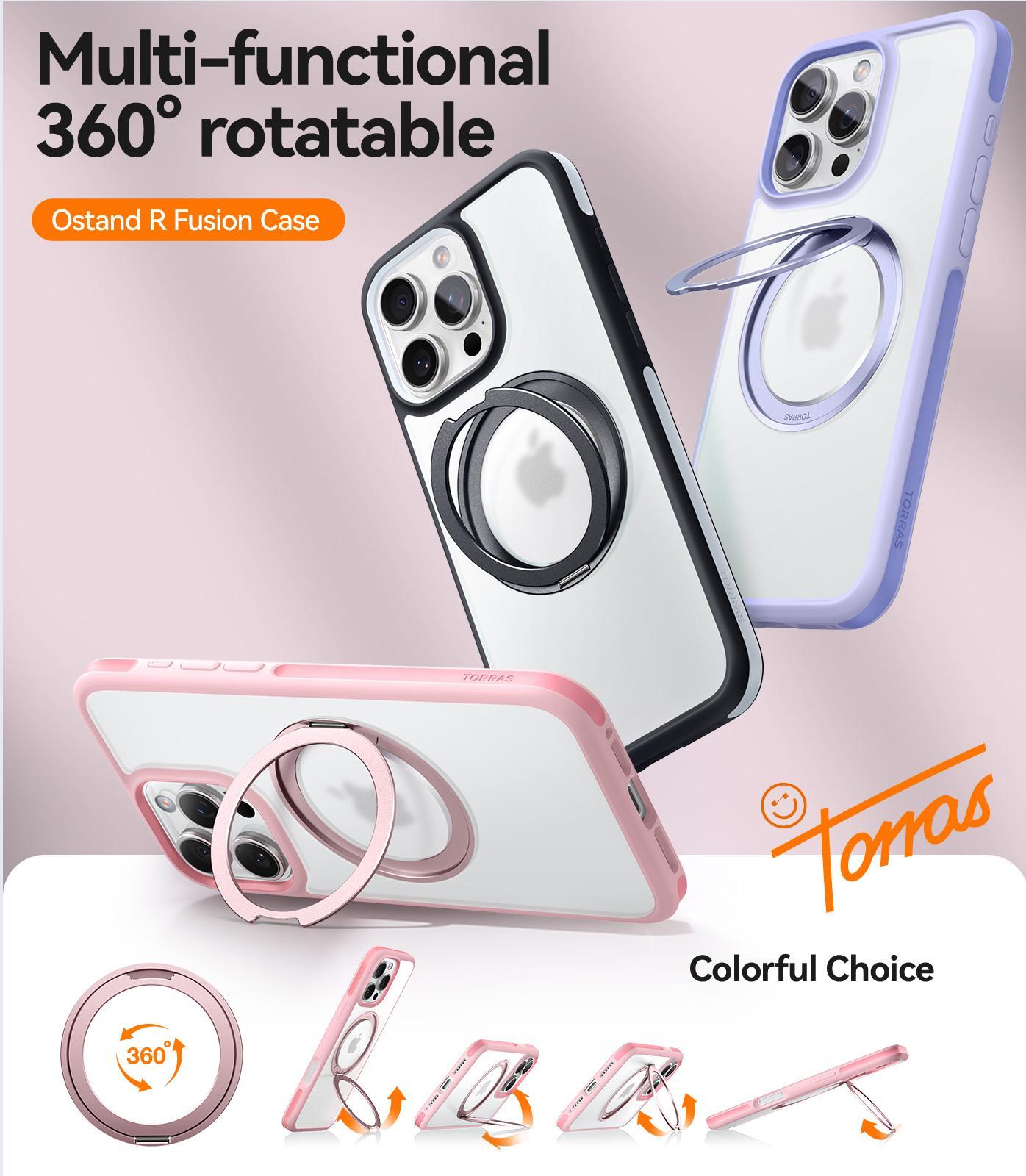 Ostand R Fusion Series für iPhone 16 Pro Black Handyhülle