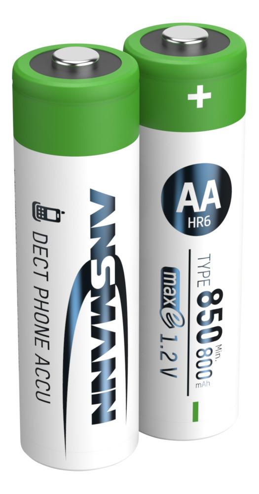 Dect NiMH Akku Mignon AA Typ 850 (min. 800 mAh) maxE 2er Papierblister