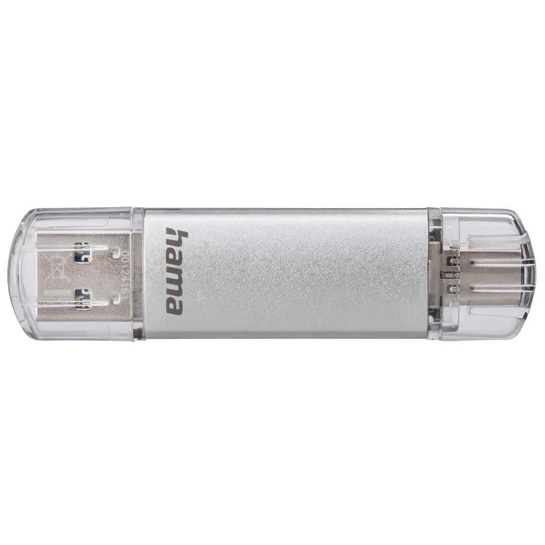 USB-Stick "C-Laeta", Type-C USB 3.1/USB 3.0, 64GB, 40 MB/s, Silber (00124163)