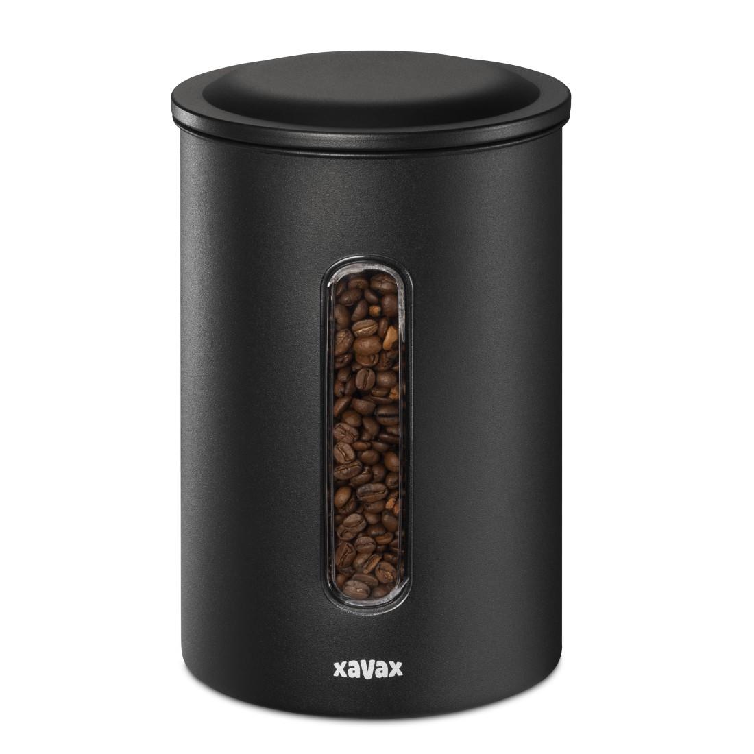 Kaffeedose für 1,3kg Bohnen o. 1,5kg Pulver, luftdicht, aromadicht, Schwarz (00111262)