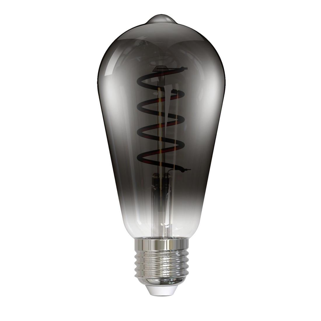 LED-Filamentlampe, E27, Edison ST64, smoke, klar, extra Warmweiß, dimmbar (00232606)