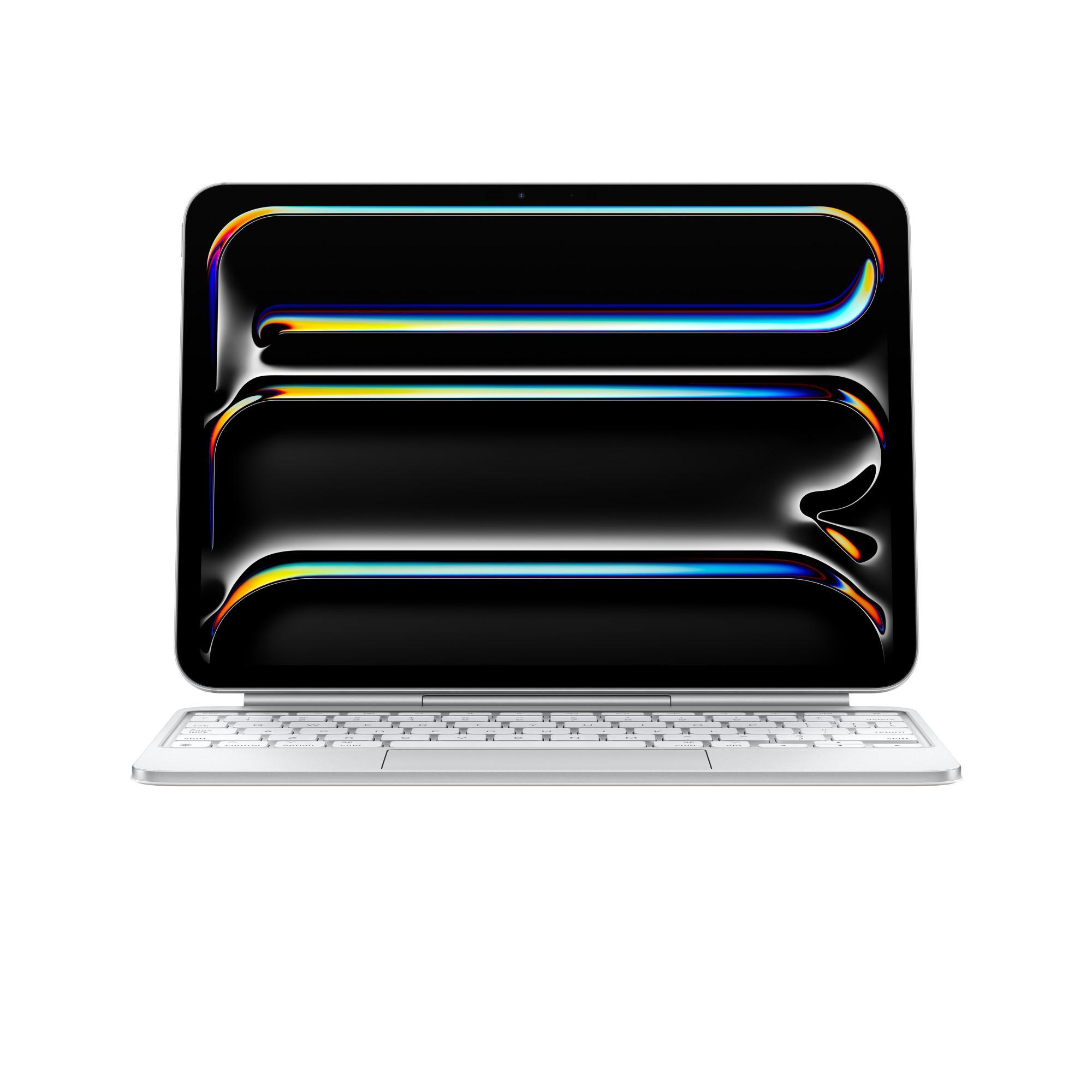 Magic Keyboard für 11" iPad Pro (M4) - Deutsch - Weiß Tablet-Tastatur mit Bookcover