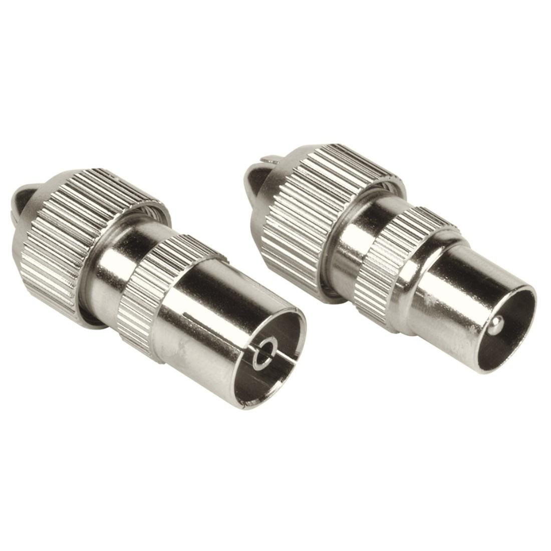 Koax-Set, Metall, Stecker/Kupplung, schraubbar (00205211)