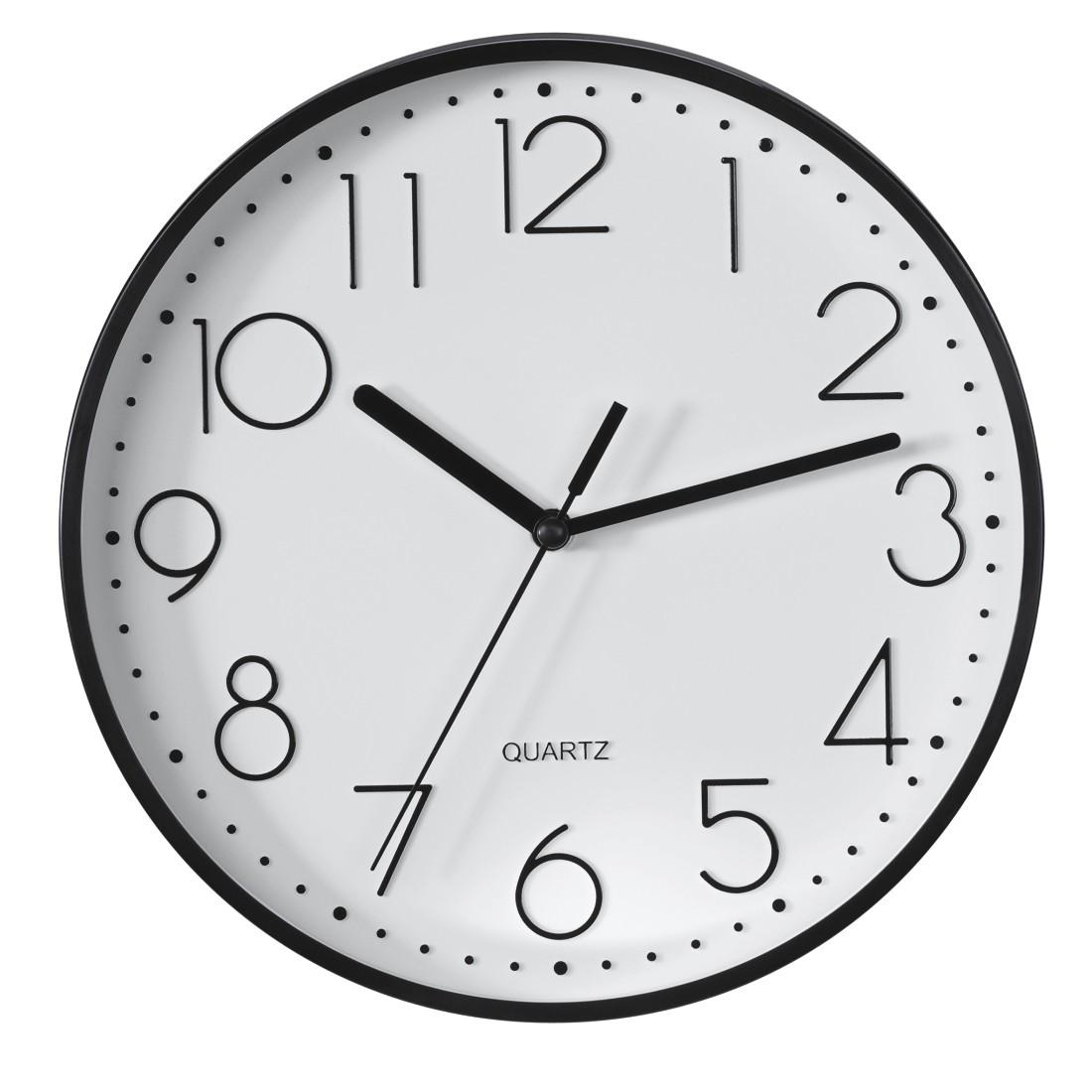 Wanduhr "PG-220", geräuscharm, Schwarz (00186343)