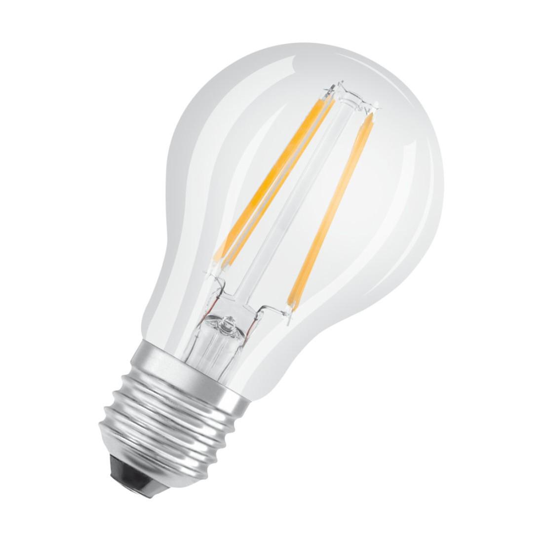 LED-Lampe "BASE", Glühbirne, 7W ersetzt 60W, E27, Warmweiß, klar, 2 Stück (00217679)