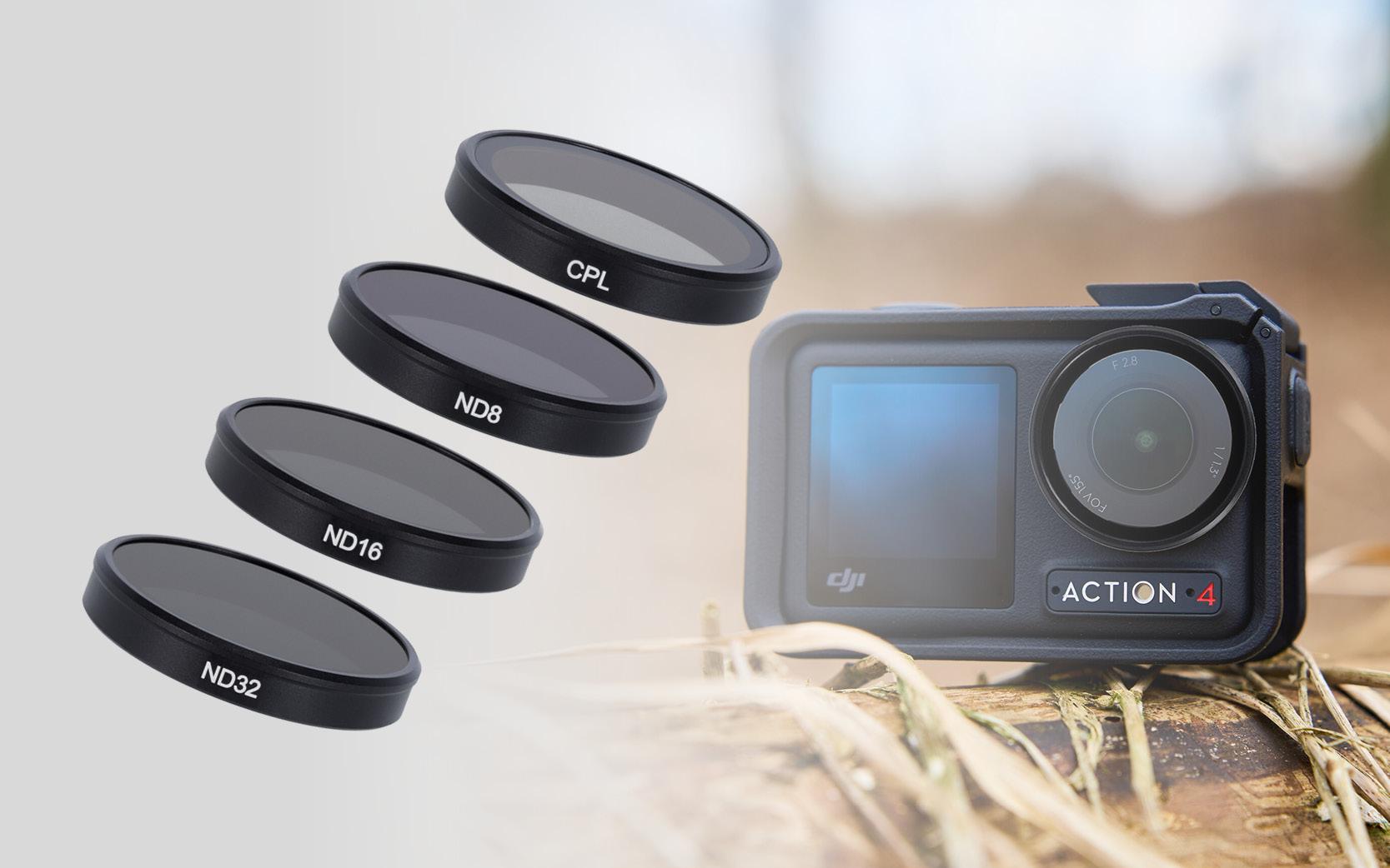 DJI Osmo Action 3/4/5 Filter-Set | CPL, ND8, ND16 und ND32