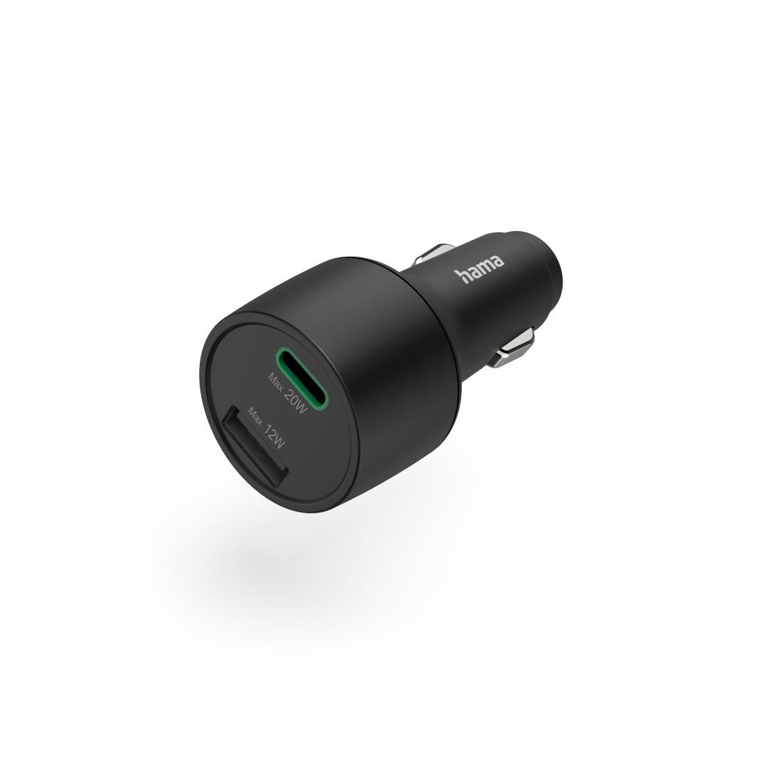 Auto-Schnellladegerät, 1x USB-C, 1x USB-A, PD, 32 W, Schwarz (00201690)