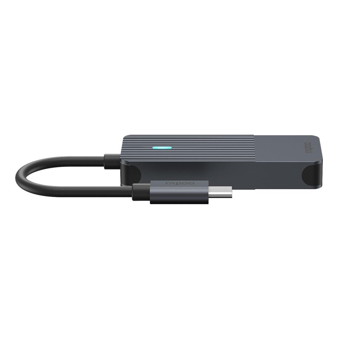 USB-C Hub "UCH-4002", USB-C auf USB-C, Grau (00217696)