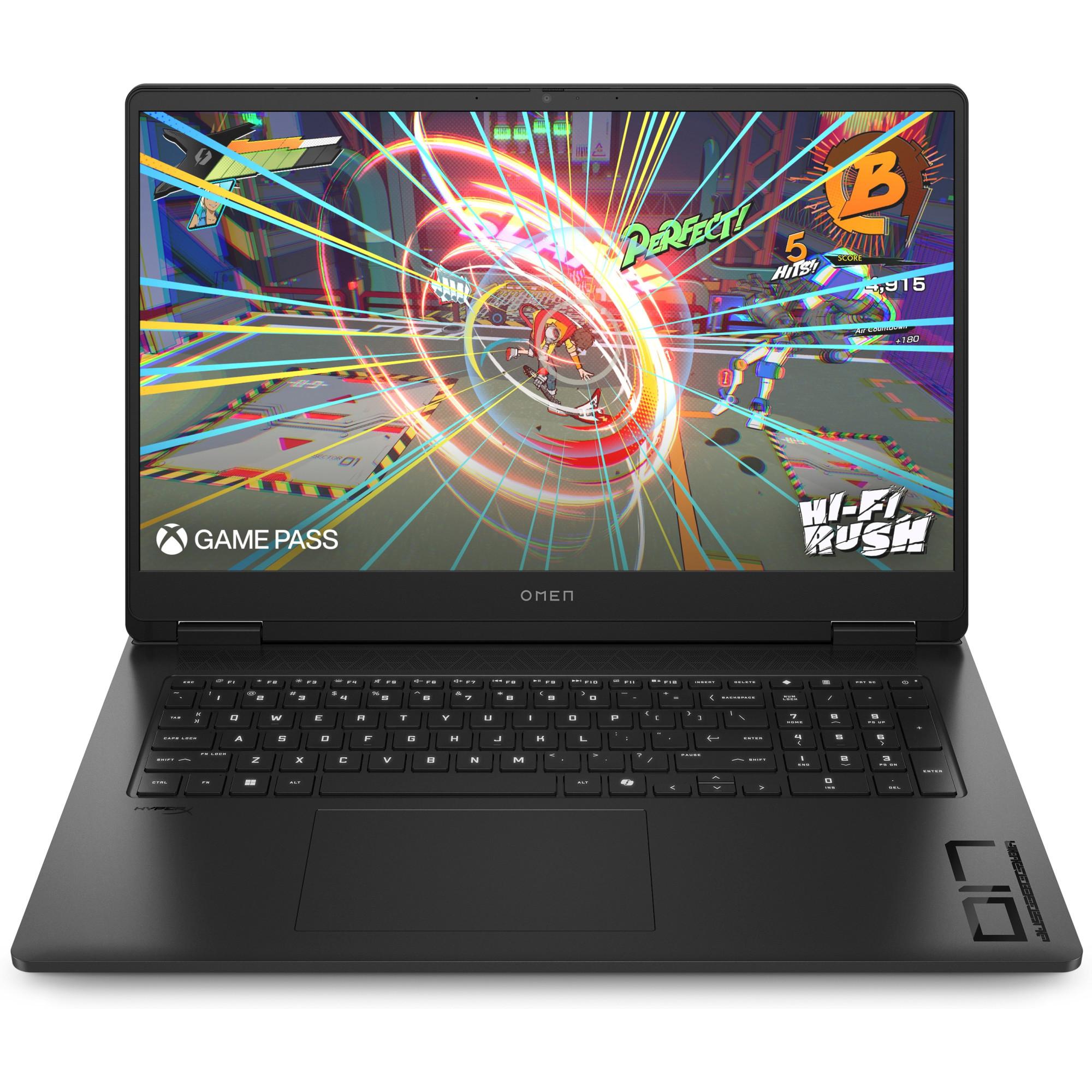 Gaming-Notebook OMEN 17-db0676ng, Schwarz, 17,3 Zoll, Full HD, AMD Ryzen 7 8845HS, 16 GB, 1 TB M.2 SSD, RTX 4070