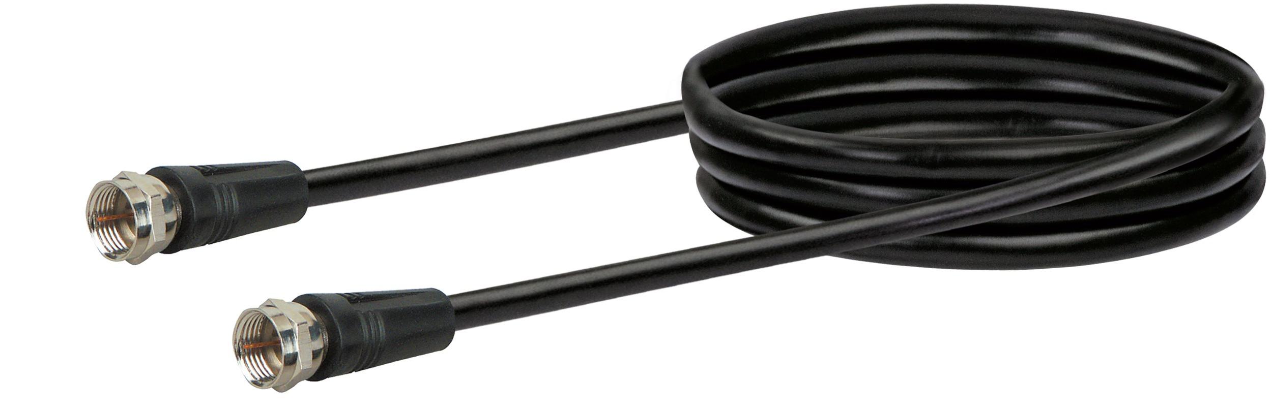 SAT Anschlusskabel (75 dB) KVC15 - F-Stecker, 1,5m, schwarz