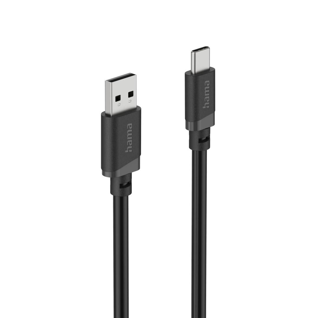 USB-A auf USB-C Kabel Ladekabel, USB-A - USB-C, 3 m, Schwarz (00201814)