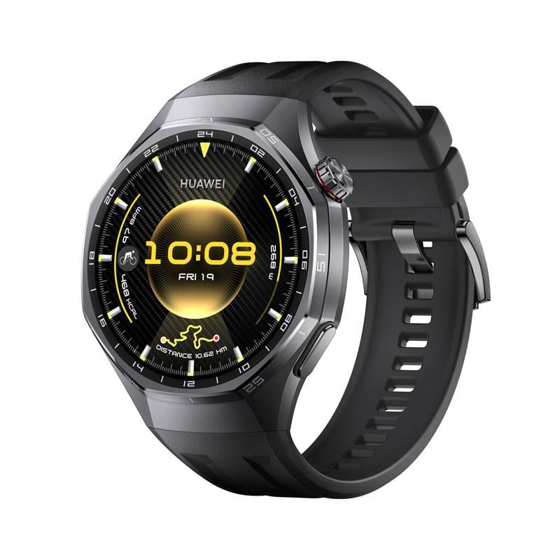Watch GT6 Pro, 46mm, Schwarzes Titangehäuse mit schwarzem Fluorelastomerarmband Smartwatch