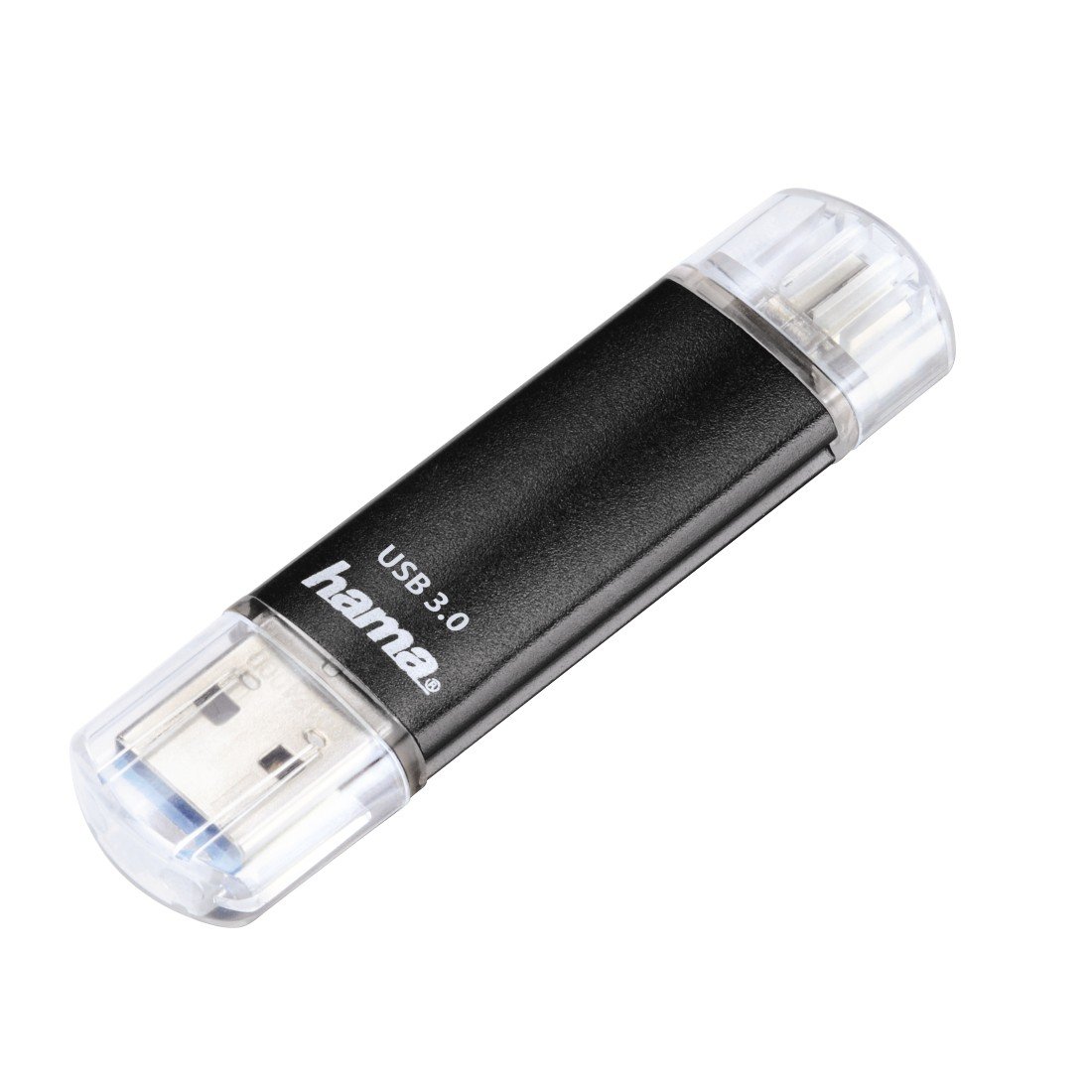 USB-Stick "Laeta Twin", USB 3.0, 64GB, 40MB/s, Schwarz (00124000)