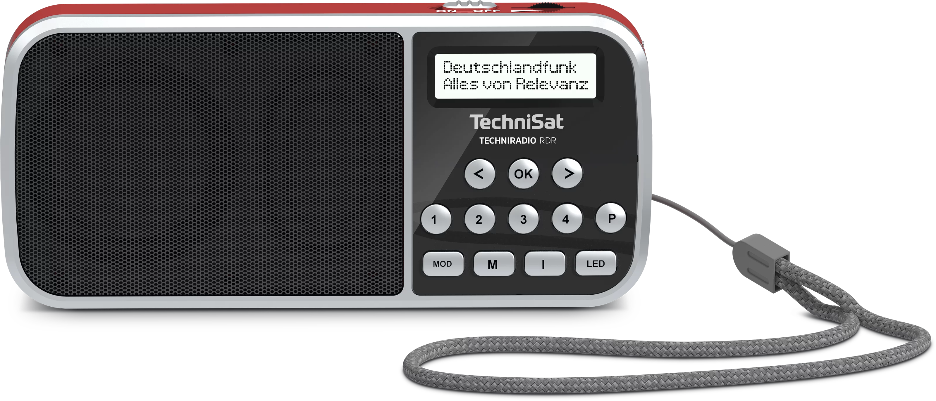 TECHNIRADIO RDR inkl. Netzteil, rot DAB+-Taschenradio