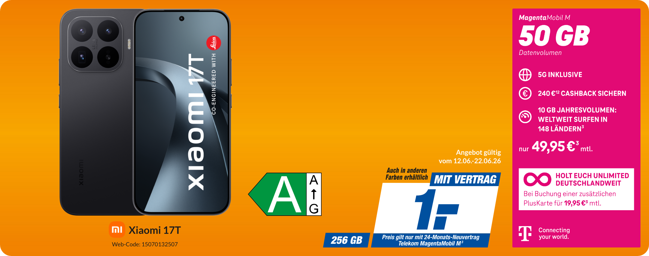 Xiaomi 17T mit Magenta Mobil M für 1€!