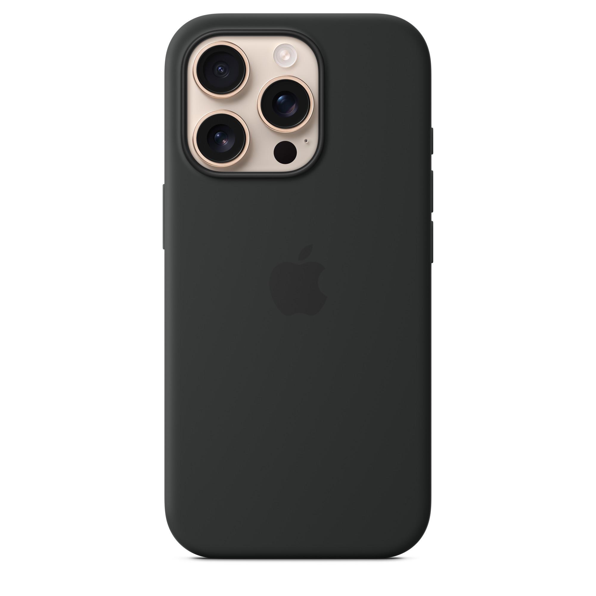 iPhone 16 Pro Silikon Case mit MagSafe - Schwarz