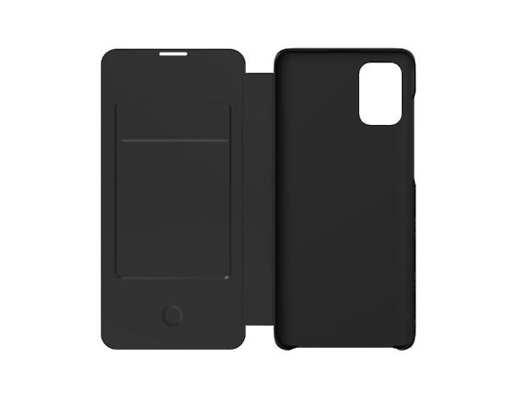 Wallet Flip Cover für Galaxy A71 Schwarz Handyhülle