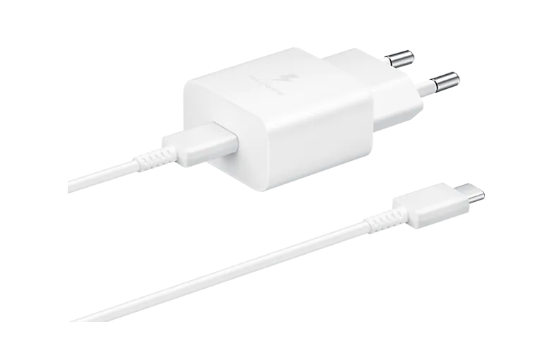 Schnellladeadapter mit Datenkabel (USB Type-C, 15 Watt) EP-T1510, weiß
