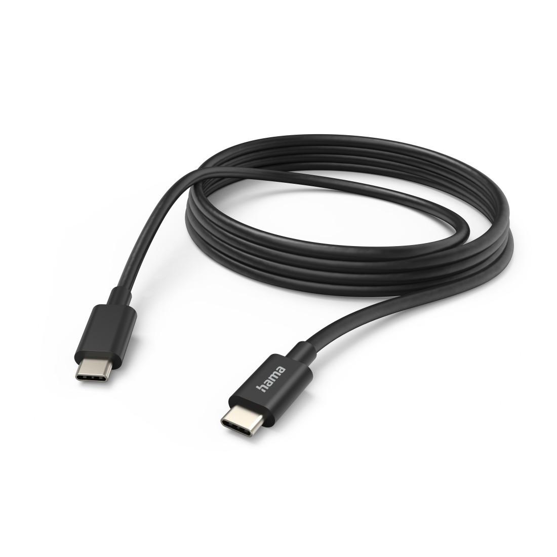 Ladekabel, USB-C - USB-C, 3 m, Schwarz (00201593)
