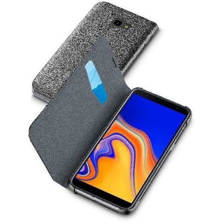 BOOK, Buchklapptasche für Samsung Galaxy J4 Plus (2018), schwarz