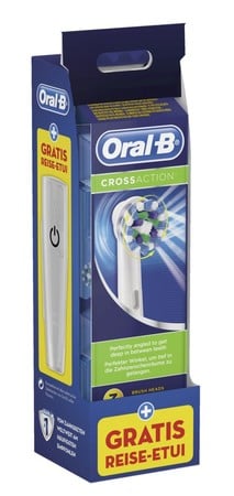 CrossAction 3er + gratis Reiseetui Aufsteckbürsten