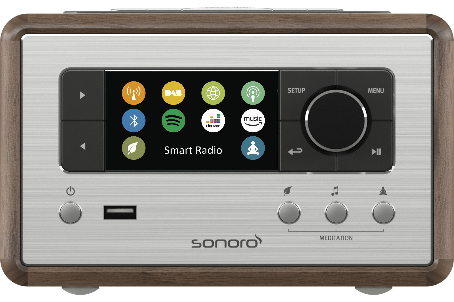 DAB+ Internetradio RELAX SO-8110-100-WA walnuss silber