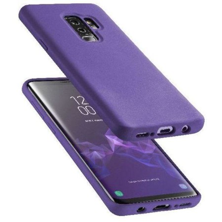 SENSATION Silikon Case mit soft touch Oberfläche für Galaxy S9 Plus, lila