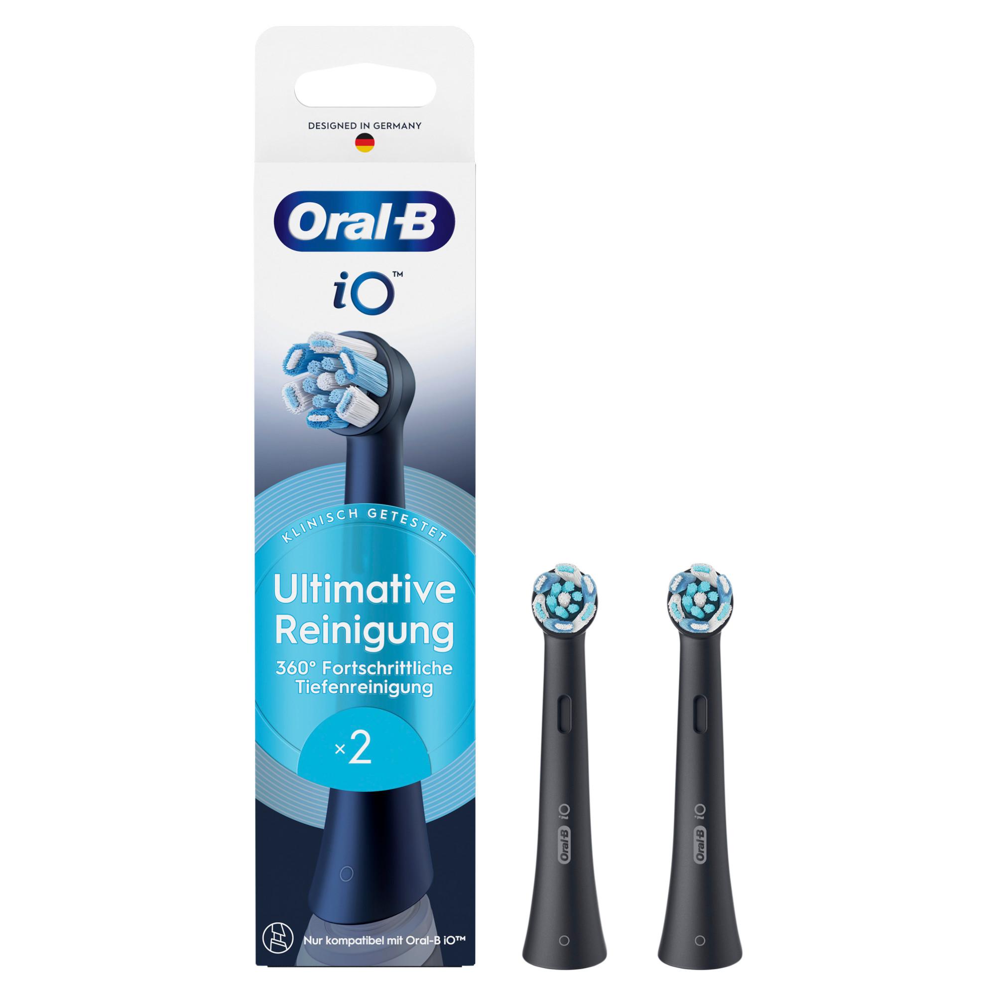 iO Ultimative Reinigung, Original Aufsteckbürsten, Schwarz, 2er