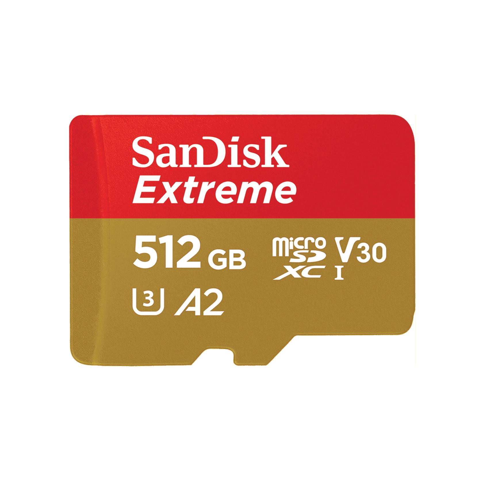 Extreme 512GB (R190MB/s) + Adapter + 1 Jahr RescuePRO Deluxe (121589) micro SDXC Speicherkarte