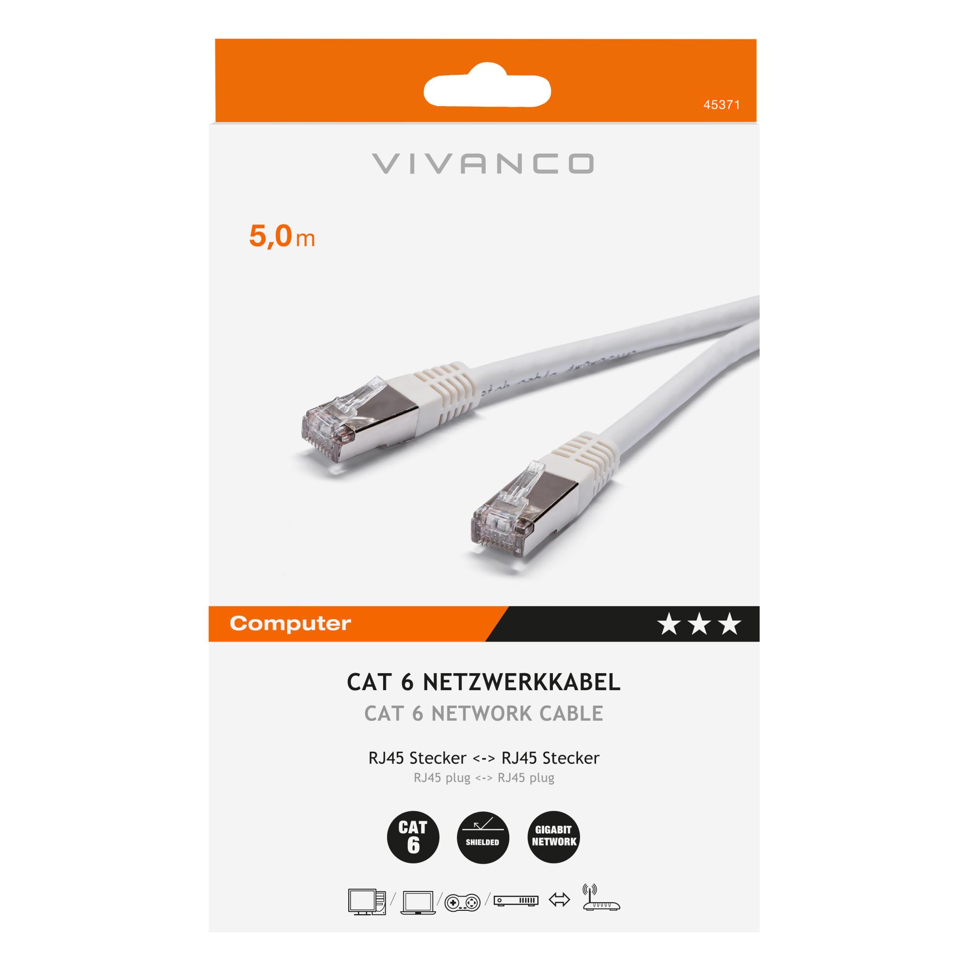 CAT6 Netzwerkkabel, 5m (45371)