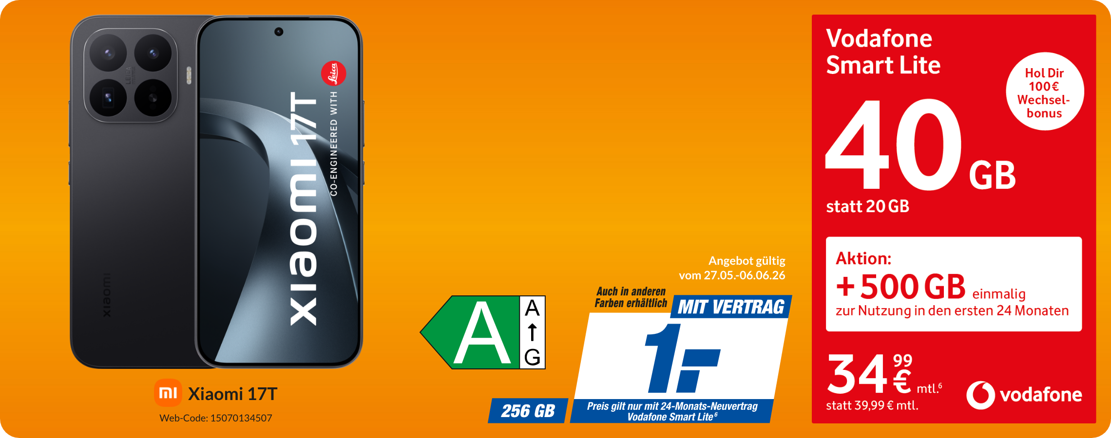 Xiaomi 17T mit Smart Lite für 1€!