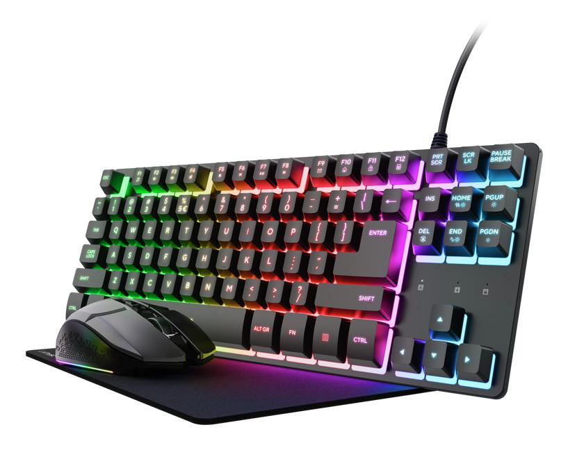 GXT 794 3-in-1 Gaming Bundle, Tastatur+Maus+Mauspad, Schwarz