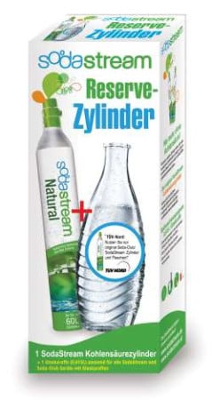 SODASTREAM CO2 Zylinder 60 L Glaskaraffe Reservepack
