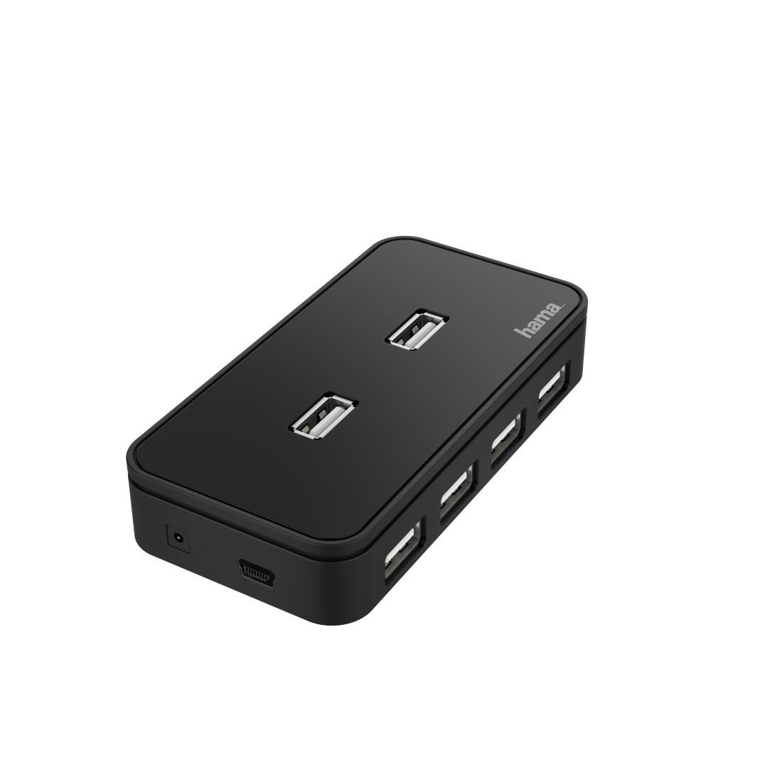 USB-Hub, 7 Ports, USB 2.0, 480 Mbit/s, inkl. Kabel und Netzteil (00200123)