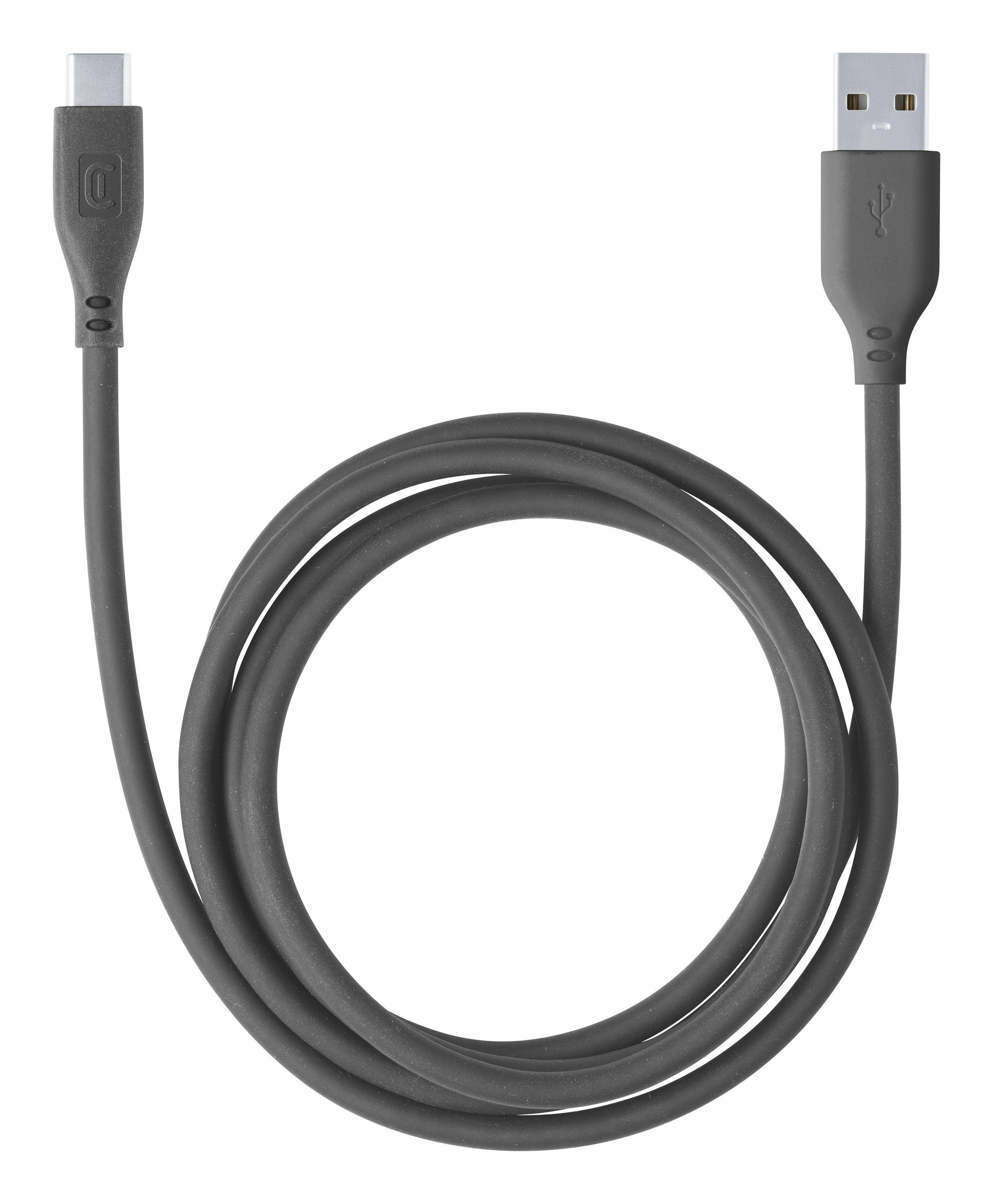 Soft Data Cable USB-A/ Typ-C 1,2m Black (60193)