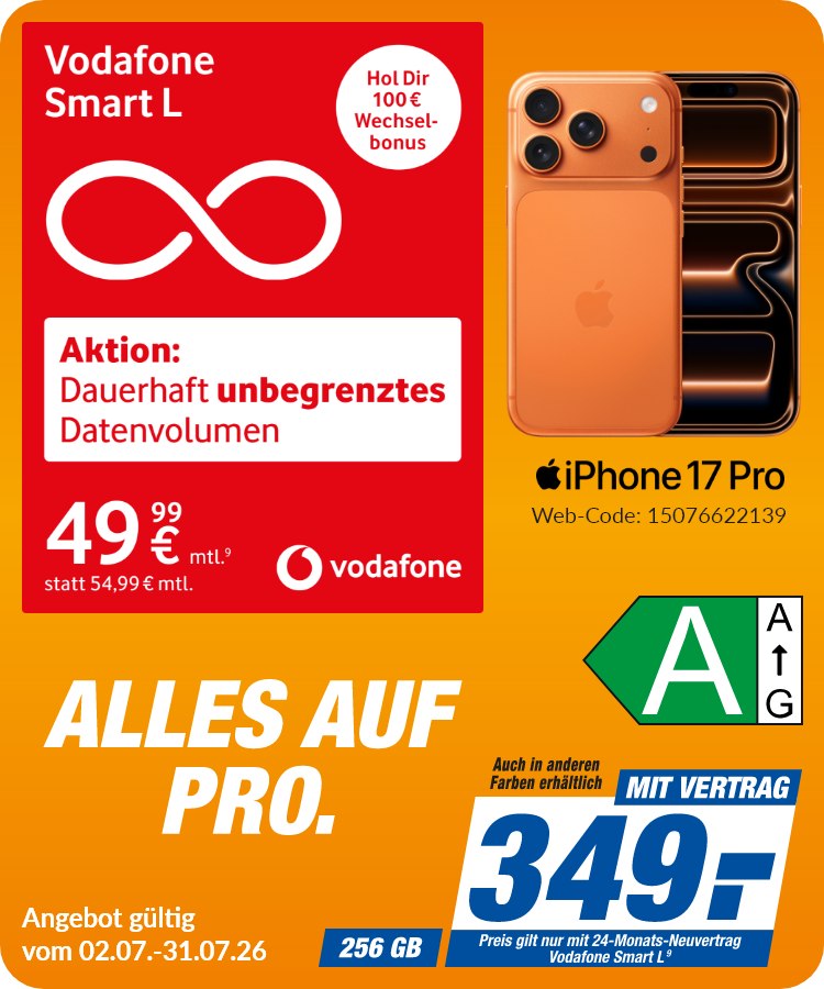 iPhone 17 Pro mit Smart L für 349€!