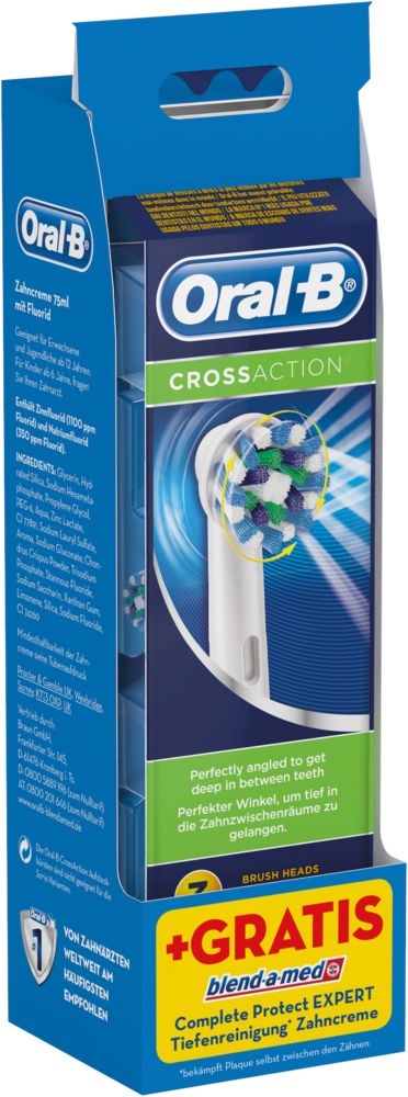 CrossAction 3er + blend-a-med Complete 75 ml Aufsteckbürsten