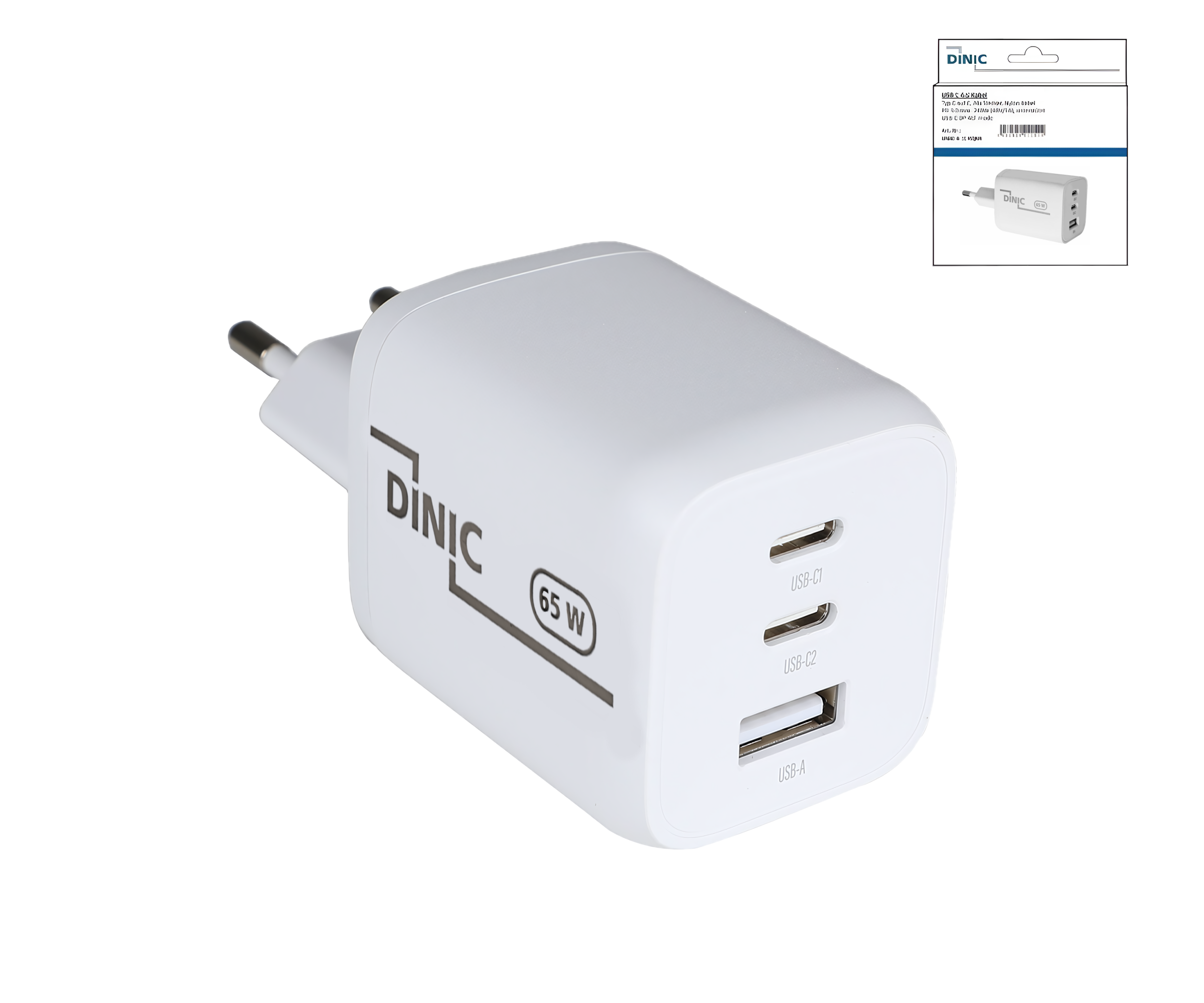 USB C/C/A Lader/Netzteil 65W Schnelllader Power Delivery 3.0, PPS-Technologie