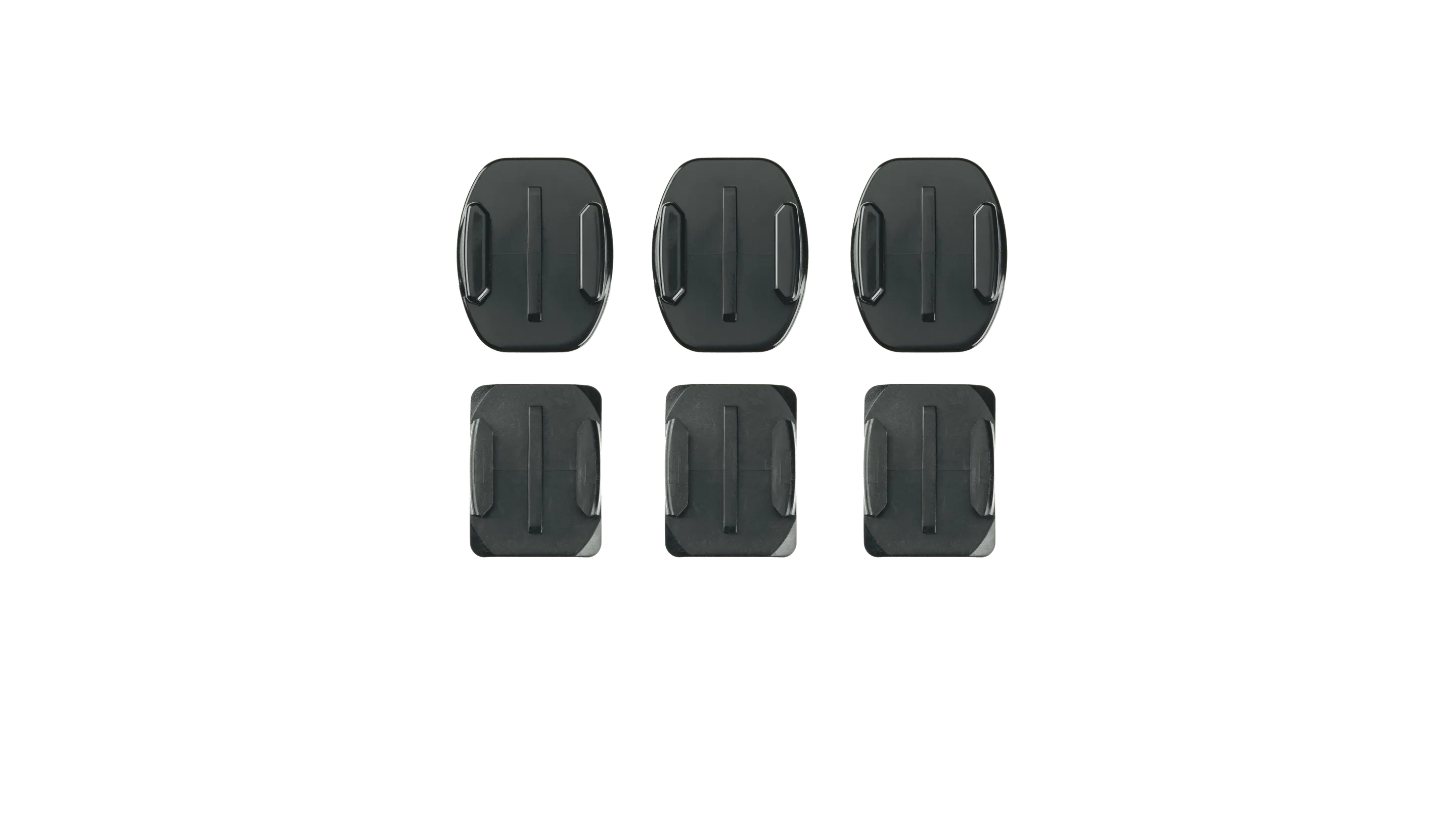 Gebogene + flache Klebehalterungen