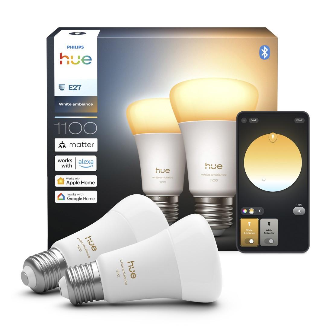 LED-Lampe "White Ambiance", E27, A60, 1100, Doppelpack (00232129) WLAN Leuchtmittel
