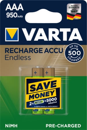 RECHARGE ACCU Endless AAA 950mAh, 2er Blister Akku