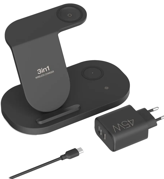 Power Paket, 45W Adapter, 3-in-1 Ladestation & USB-C Kabel