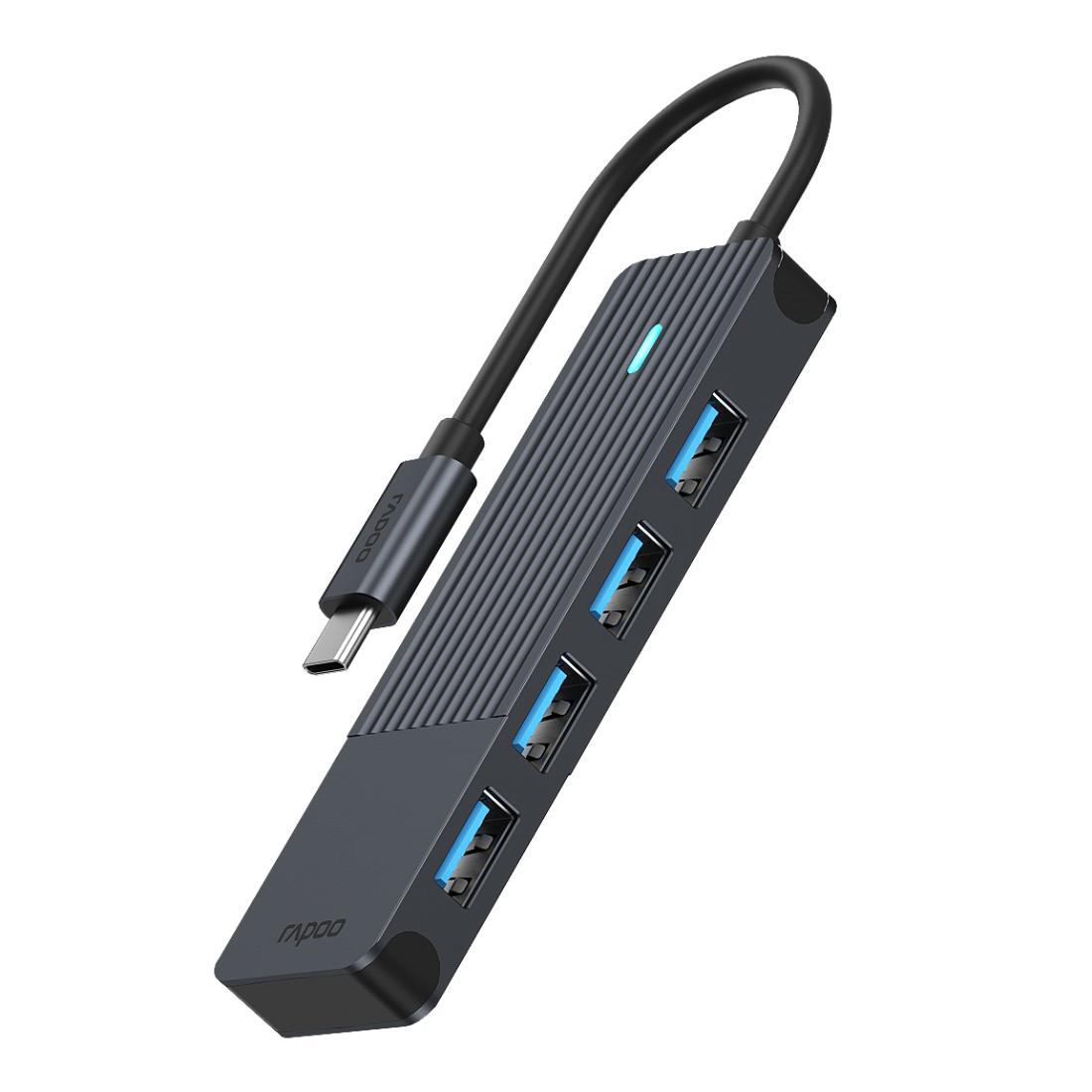 USB-C Hub "UCH-4001", USB-C auf USB-A, Grau (00217695)