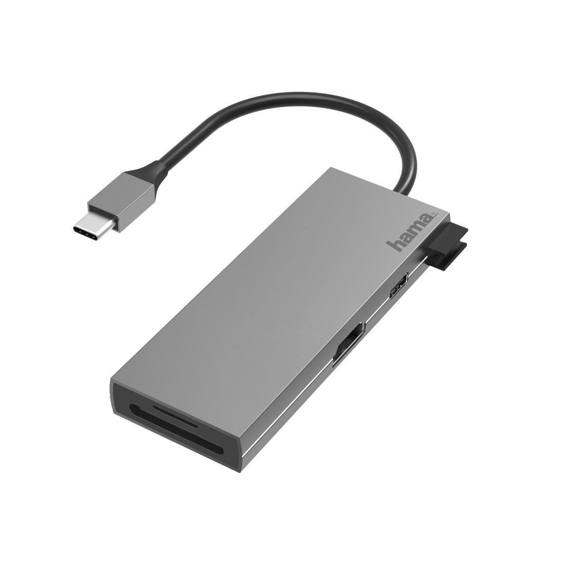 USB-C-Hub, Multiport, 6 Ports, 2x USB-A, USB-C, HDMI™, SD, microSD (00200110)