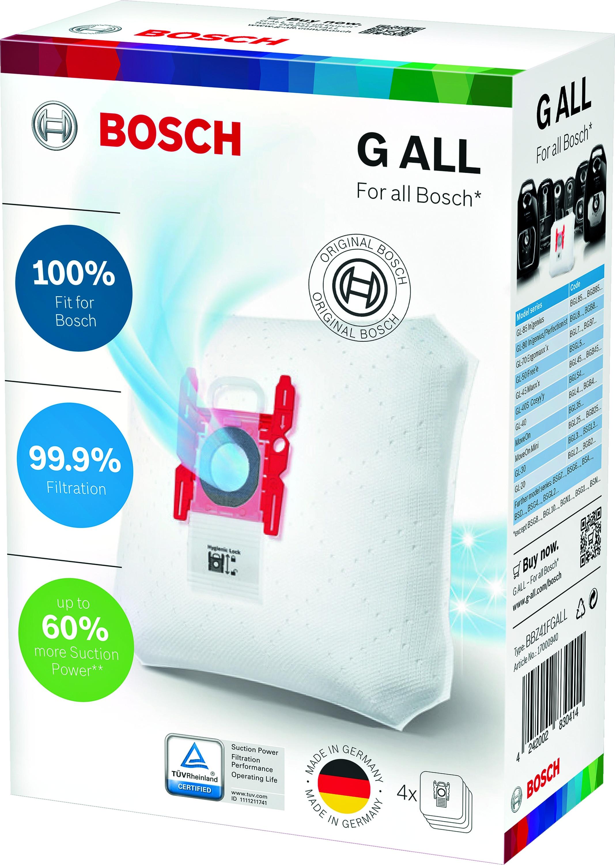 BBZ41FGALL 4er Pack Staubsaugerbeutel