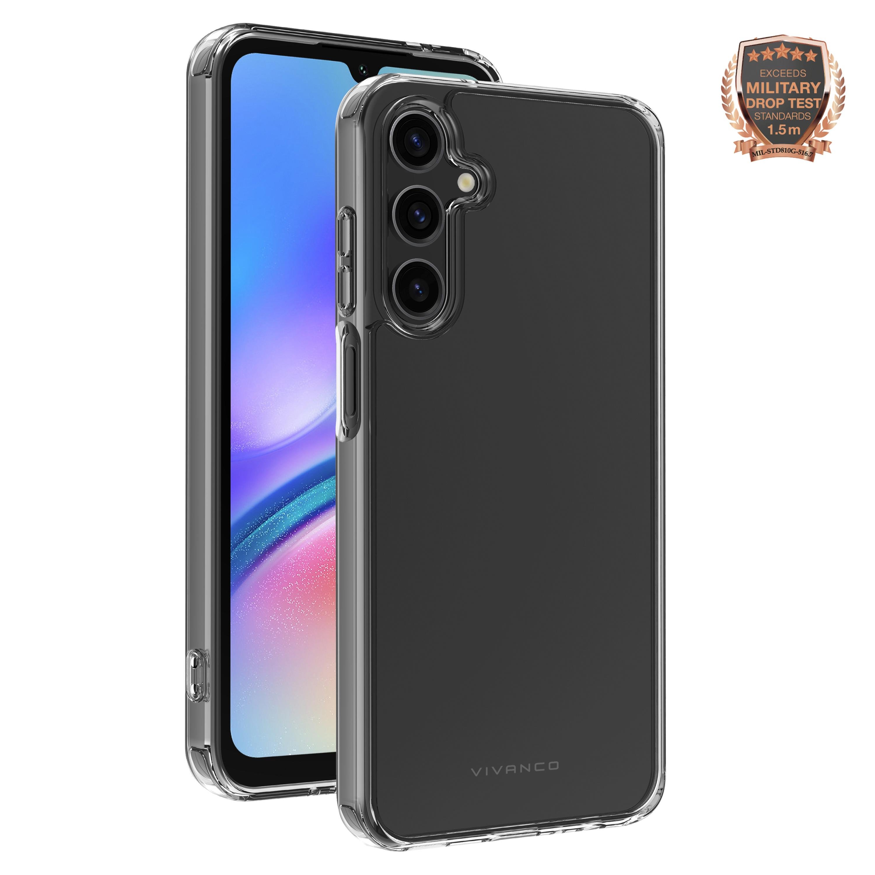 Safe and Steady, Anti Shock Cover für Galaxy A05s, 1.5m Drop-Protection Transparent (64070)