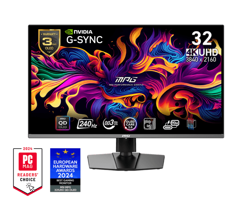 MPG 321URXDE QD-OLED, Schwarz, 32 Zoll, 4K, 240 Hz, 0,03 ms